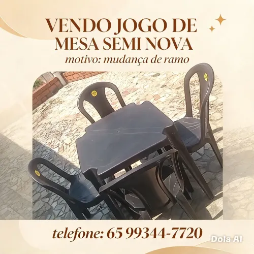 Jogo de mesa de plástico