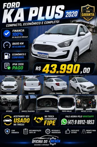 Ford KA+ Sedan 1.0 Tivct Flex 4P 2020