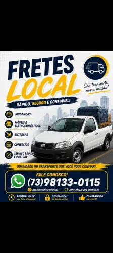Fretes Locais - Santa Cruz Cabralia, Coroa Vermelha, Porto Seguro e Arraial