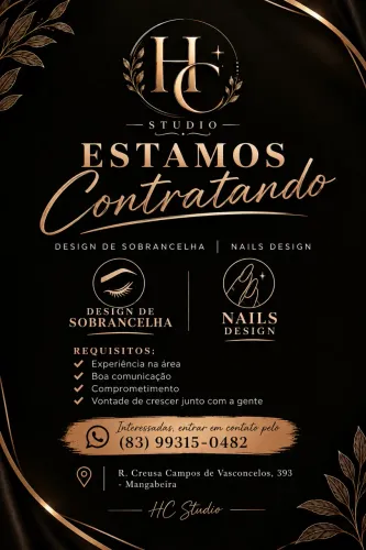 VAGAS PARA NAILS E DESING DE SOBRANCELHAS