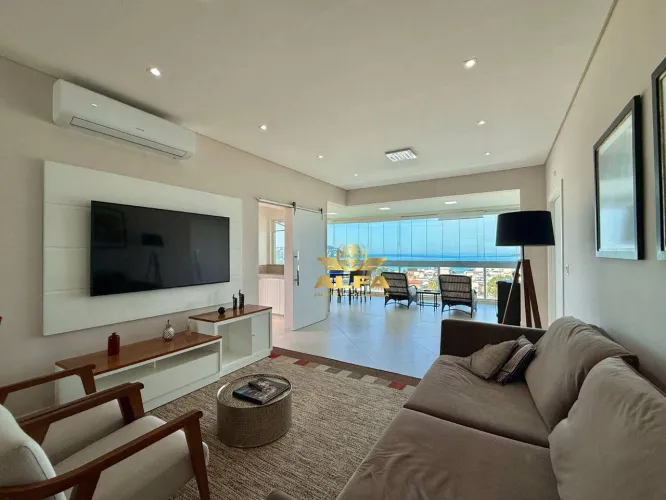 Apartamento com vista para o mar e 3 suítes na Praia da Enseada Alfa Imóveis Guarujá