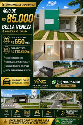 Vendo ágio casa em condomínio fechado