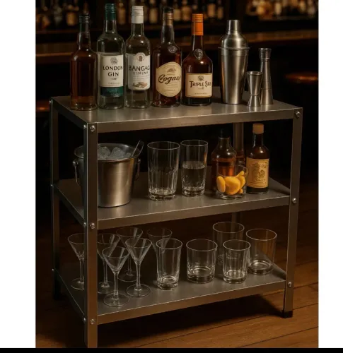 Mesa Para Bares e Adegas Em Aço Inox