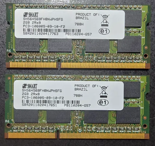 Memória SMART 4GB (2GB + 2GB) DDR3 1333MHz 1,5v