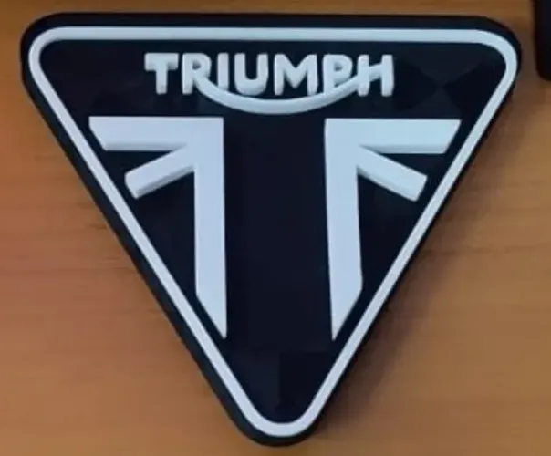 Logo Emblema Triumph Parede Decoração Oficina Garagem 3D