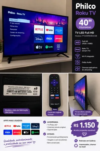 ? SMART TV PHILCO 40? ROKU - FULL HD