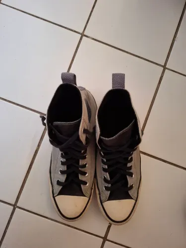 Tenis all star cano alto cinza