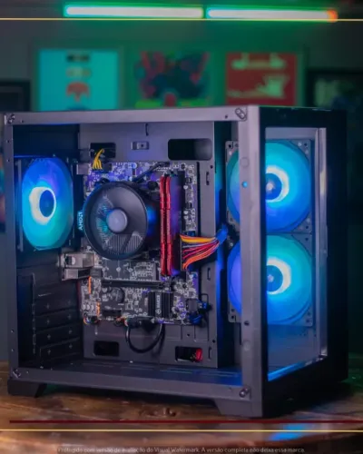 Computador Ryzen 5 5600g | 16GB RAM | SSD 240GB+1TB HD | Vídeo Int. | A320 | 500W