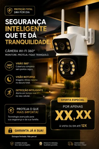 Monitore sua residência 24 horas com imagens em alta definição.