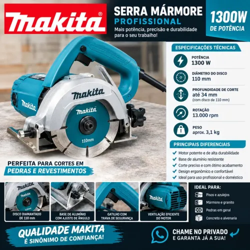 Serra marmore makita 1300w