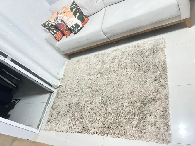 Tapete para Quarto e Sala 1,90 m X 1,40 Lisboa Havan Casa - Marfim