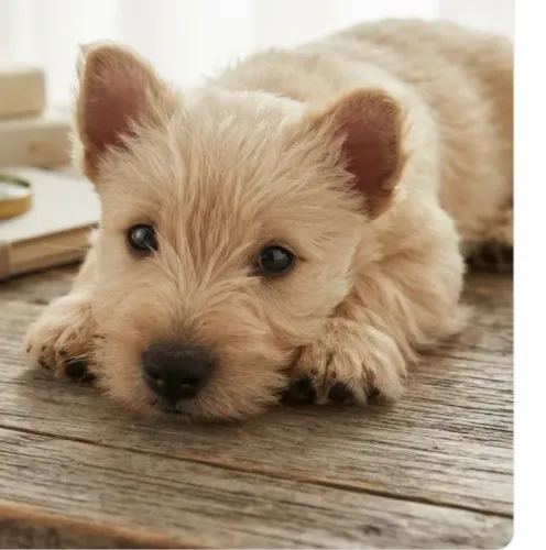 Filhote fêmea scottish terrier de cor trigo. ( Preta vendida)