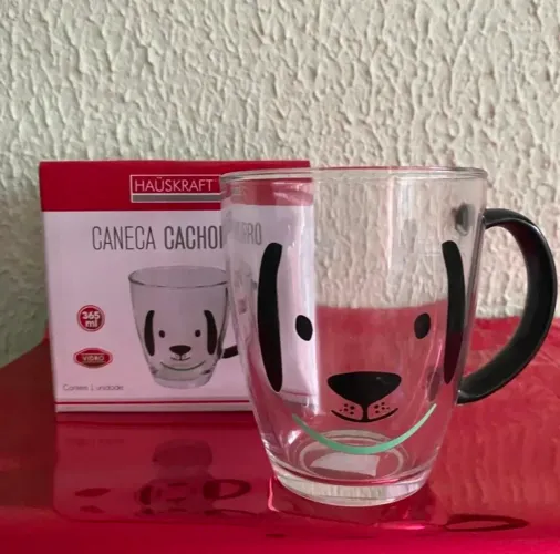 Caneca Cachorrinho de Vidro