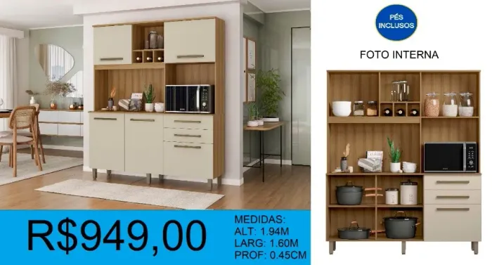 Cozinha compacta - Entrega e montagem grátis