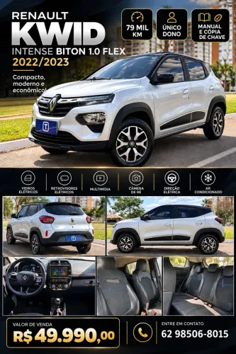 Renault Kwid Intense 1.0 Flex 12V 5P Mec. 2023