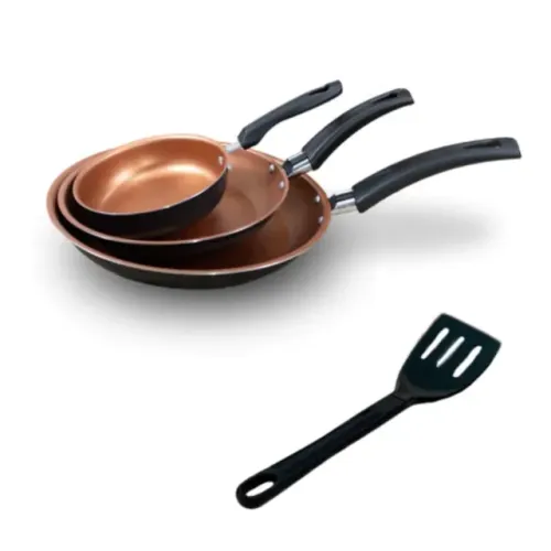 Transforme sua rotina na cozinha com o Conjunto de 3 Frigideiras Teflon - Antiaderentes!