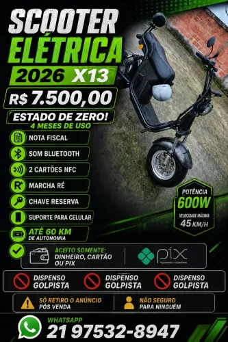 Scooter Elétrica 2026 X13