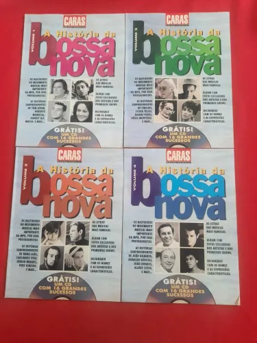 Raridade: 4 Fascículos "A História da Bossa Nova" - Revista Caras (1996) sem os Cds
