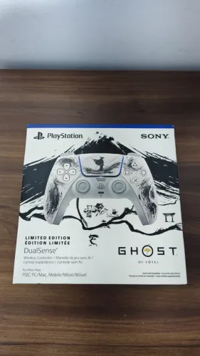 Controle Joystick PS5 edição especial Ghost of Yotei Preto Novo Lacrado
