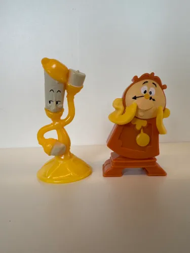 Boneco Miniatura Lumiere e Horlege - A Bela e a Fera Disney