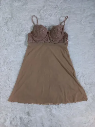Camisola Feminina Bege Com Bojo