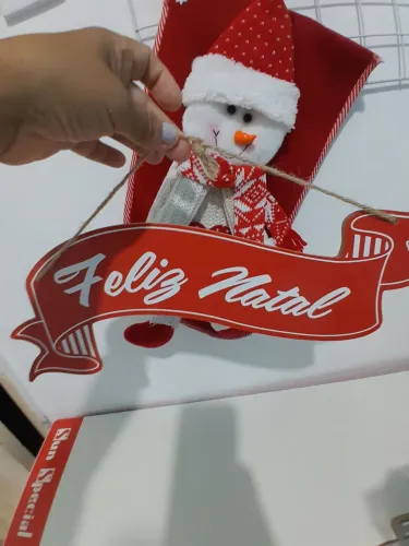  Boneco de neve ,meia de Natal 