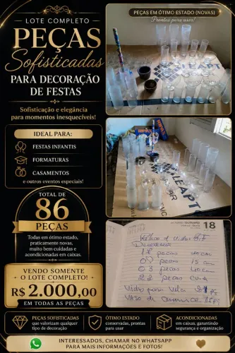 Assessórios para ceremonial de festa.