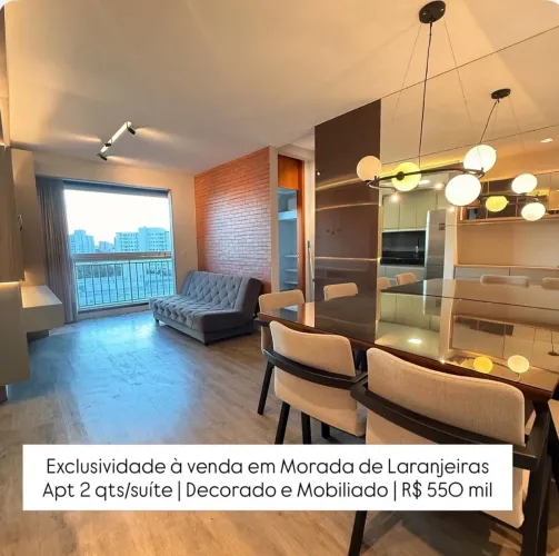 Vendo apt 2 qts/suíte decorado e mobiliado em Morada de Laranjeiras