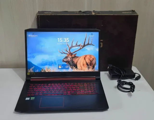 Acer Nitro i5-9300H, GTX 1650, 16GB RAM, 512GB SSD - Notebook Gamer Na caixa