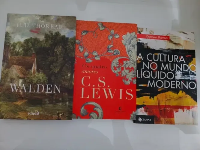 Kit com 3 livros - Os 4 amores - Walden - A Cultura no Mundo Líquido Moderno
