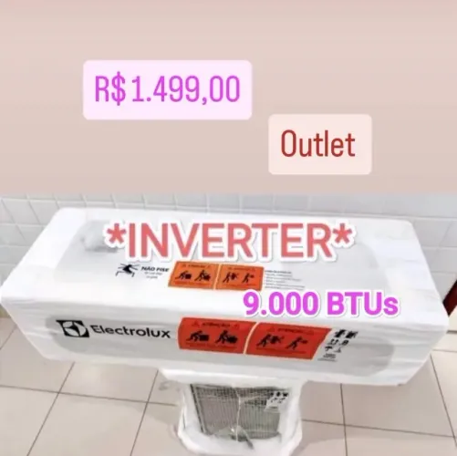 Ar Split Electrolux INVERTER 9000 BTUs + NOVO + Nota + 1 Ano Garantia + Cartão 12x*!! 