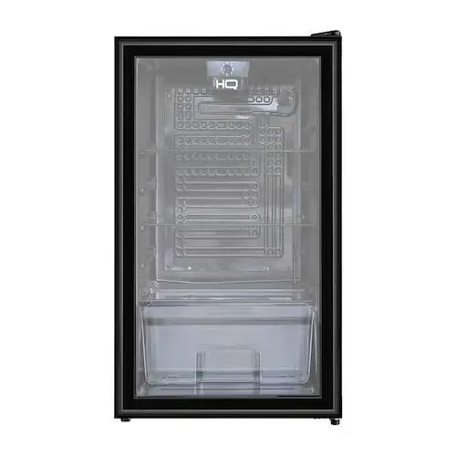 Frigobar Expositor Vertical HQ Vidro Duplo 95 Litros Preto HQ-95FBPV 127V - 110V