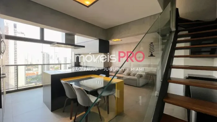 Apto mobiliado de 70m2 com 1 suite e 1 vaga no Vila Olimpia