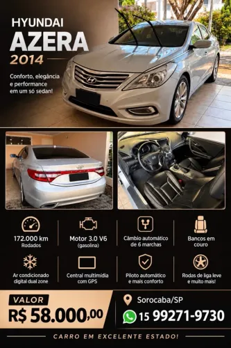 Hyundai Azera 3.0 V6 24V 4P Aut. 2014