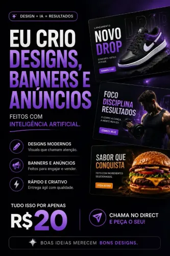 FAÇO ANÚNCIOS E BANNERS
