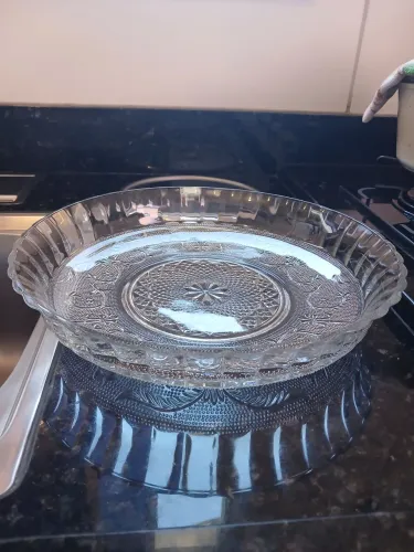 Prato fundo de cristal para sobremesa 