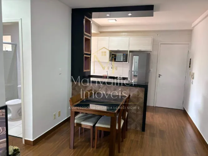 Apartamento Mobiliado 2 Quartos (1 Suíte) com Varanda Gourmet - Alpha Club