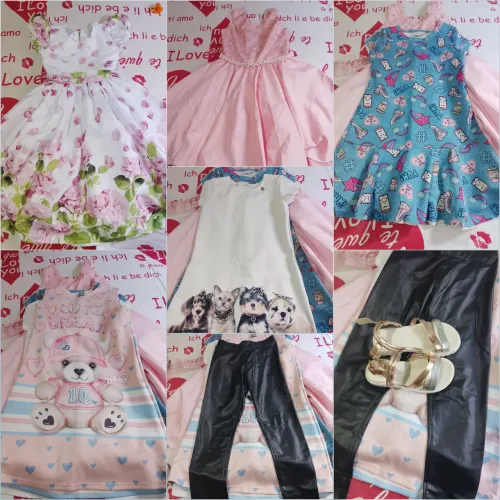 Lote de roupas de menina 6/7 anos 