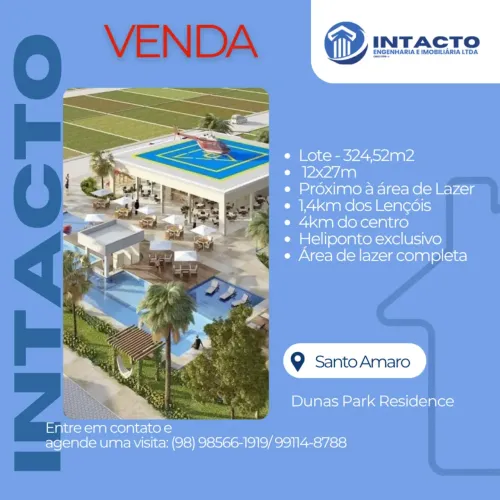 Vendo excelente Lote no Dunas Park Residence em Santo Amaro