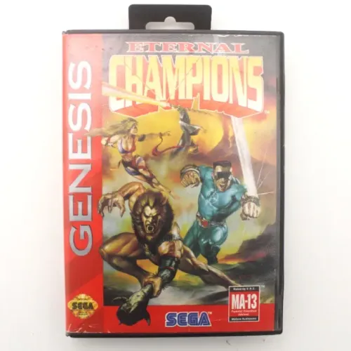Eternal Champions para Mega Drive americano completo em perfeito estado de conservação