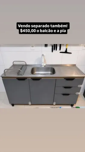 Balcão pia com a cuba