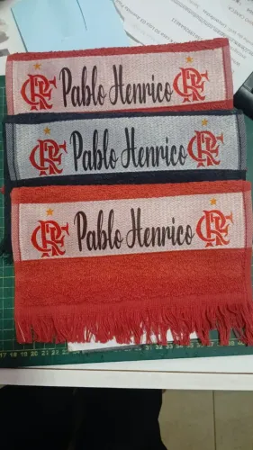 promoção de toalhinhas personalizadas 12,00 a vista por encomenda  