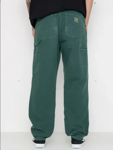 calça carhartt wip single knee carpenter na cor verde tamanho 46
