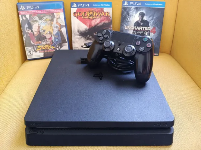 Ps4 3 jogos 1 controle 1 TB armazenamento