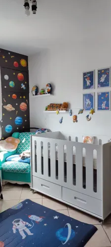 Berço Cama Branco com gavetas