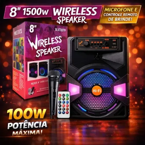 Caixa de Som Bluetooth 100w