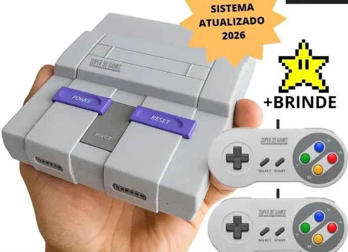 Nintendo com 15 mil jogos aparelho 2 controles