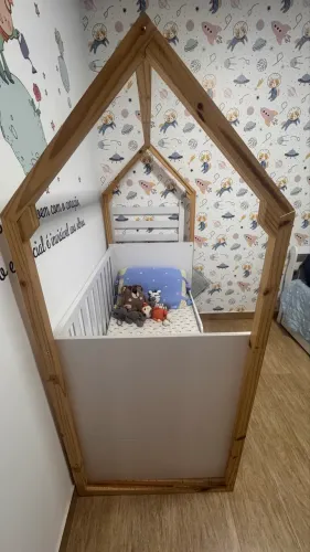 Berço Americano Mini Cama Casinha Aquarela Grão de Gente