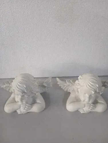 Anjos decoração em gesso usados são 2 por 80