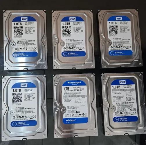 HD de desktop e DVR WD Blue de 1TB, testado e 100% saudável em todos os testes 